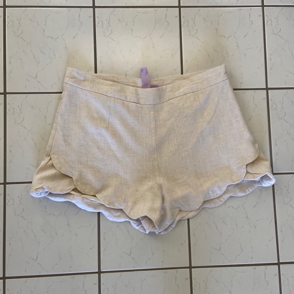 scalloped shorts